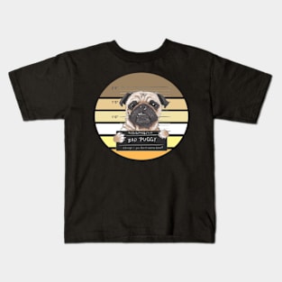 angry dog pug prisoner design - Gifts Kids T-Shirt